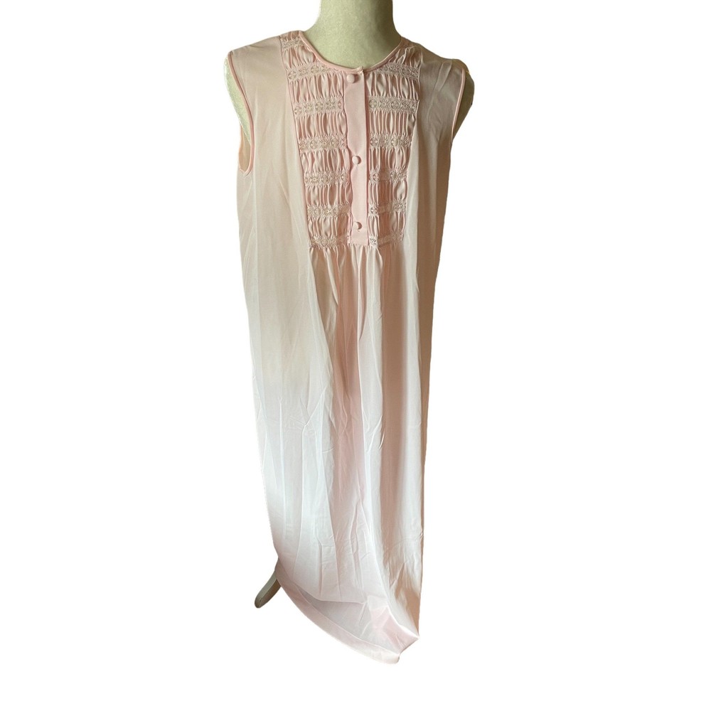 VTG Gossard Artemis long Pink nightgown size M Union made in USA
